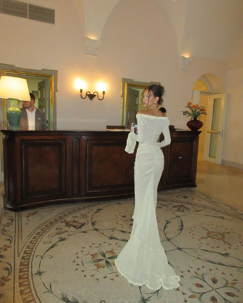 People online weren’t impressed with Mather’s choice, and some labeled the dress “inappropriate.” 